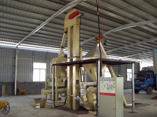 Linea di legno della pallina della biomassa del CE della paglia della buccia azionata a cinghia del riso con il mulino - dispositivo di raffreddamento HKJ35M